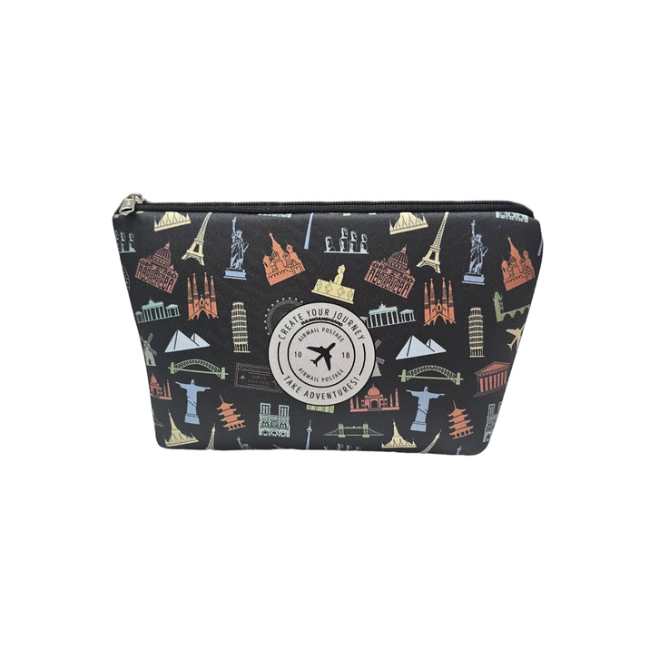 CARTUCHERA SIMPLE SIMIL NEOPREN / NECESER - CIUDADES